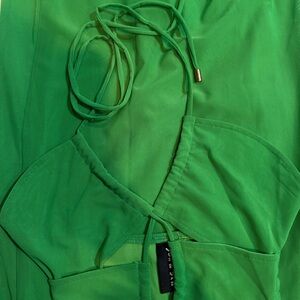 Princess Polly Vibrant Green Low Cut Dress